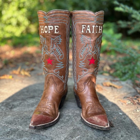 Heritage Custom Cowboy Cowgirl Boots – Size 6.5 - Picture 1 of 5